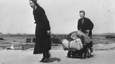 Uniek beeld: hongertochten door Nijkerk in 1945